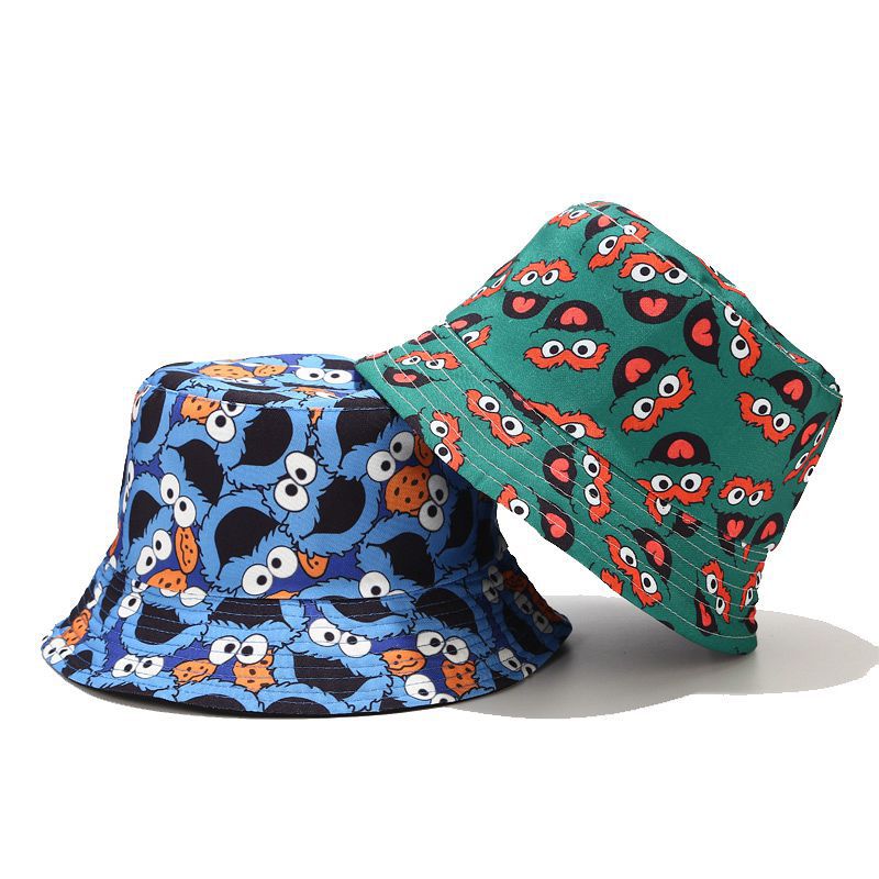 2020 new arrival hot sell double side wear cartoon print quality bucket hat